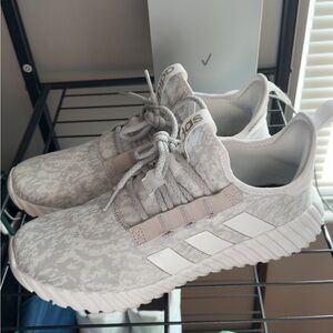 adidas Gray and White Athletic Shoes